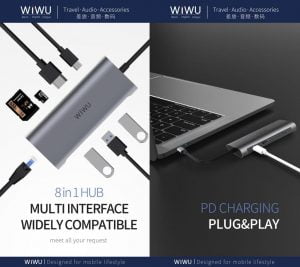 Gadgetoo Wiwu 8-In-1 Usb-C Hub Adapter A831Hrt