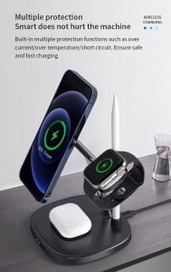 Gadgetoo Wiwu M8 Power Air 4 In 1 Qi Magnetic 15W Wireless Charger