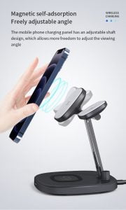 Gadgetoo Wiwu M8 Power Air 4 In 1 Qi Magnetic 15W Wireless Charger