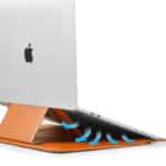 WiWU SKIN PRO PU Leather Portable Stand Sleeve for Macbook 13.3 inch – Black - Image 3