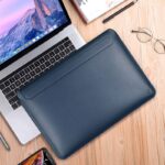 WiWU SKIN PRO PU Leather Portable Stand Sleeve for Macbook 13.3 inch – Black - Image 2