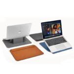 WiWU SKIN PRO PU Leather Portable Stand Sleeve for Macbook 13.3 inch – Blue