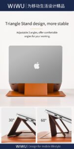 Gadgetoo Wiwu Skin Pro Pu Leather Portable Stand Sleeve For Macbook 13.3 Inch – Black