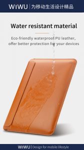 Gadgetoo Wiwu Skin Pro Pu Leather Portable Stand Sleeve For Macbook 13.3 Inch – Blue