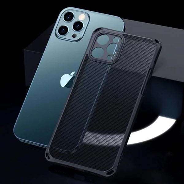 Xundd Carbon Fiber Texture Airbag Bumper Shockproof Case for iPhone 12 /12 Pro /12 Pro Max