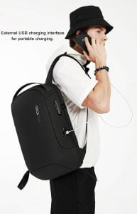 Gadgetoo Bange Bg-7225 Anti-Theft Backpack Laptop Bag Shoulder Bag Usb Charging Men Business Travel Storage Bag For 15.6 Inch Laptop Black