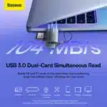 Baseus Card Reader Dual Output USB-A & Type-C to SD TF Card Reader - Image 5