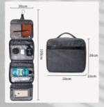 7529 BANGE hanging travel toiletry / Cable Organizer bag Travel Waterproof lightweight vacation