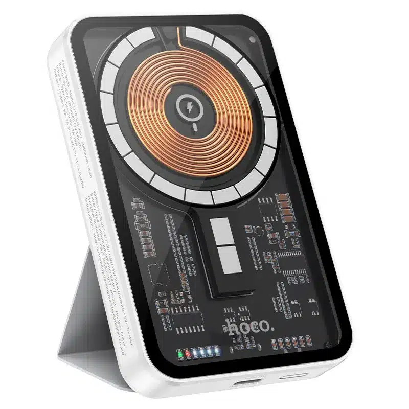 Hoco-Q10-Transparent-15W-Magnetic-Wireless-Powerbank2 Hoco Q10 Transparent Magnetic 15W Wireless Powerbank