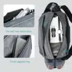 Bange BG-7551 Wet and Dry Separation Fitness Travel Bag for Men / Women, Size: 46 x 26 x 17cm - Image 3