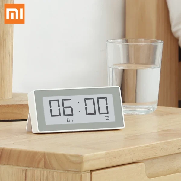 Xiaomi MiaoMiaoCe E-Link INK LCD Screen Digital Alarm Clock Moisture Meter High-Precision Thermometer Temperature Humidity Meter works with (MHO-C303)