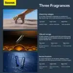 Baseus Graceful Car Fragrance Metal Car Air Freshener 120 Days Long-lasting Scent - Image 3