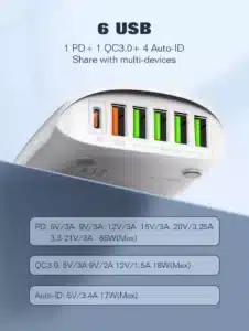 Gadgetoo Ldnio Desktop Usb Charger 65W (A6573C)