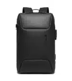 BANGE 7216 Premium Quality Waterproof Large Capacity Business Laptop And Travel Backpack With External USB Charging Port Gray