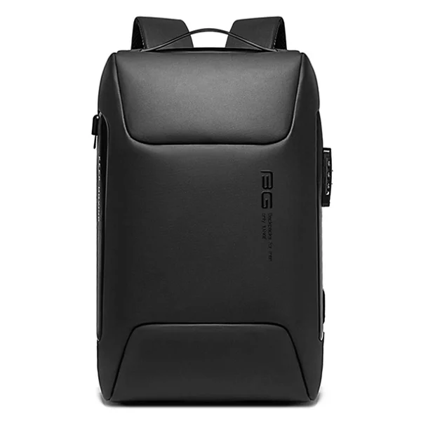 BANGE 7216 Premium Quality Waterproof Large Capacity Business Laptop And Travel Backpack With External USB Charging Port Gray