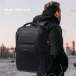 BANGE BG-1921 Large Capacity 15.6-inch Laptop Backpack with External USB Port Anti-theft Shoulder Bag for Traveling - Black - Image 3