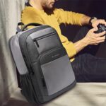 BANGE BG-1921 Large Capacity 15.6-inch Laptop Backpack with External USB Port Anti-theft Shoulder Bag for Traveling - Black - Image 4