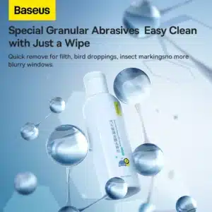 Gadgetoo Baseus Car Glass Oil Film Cleaner Eliminates Coatings, Water Spots, Waxes, Oils And More To Polish And Restore Automotive Glass