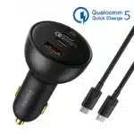Baseus 160W Car Charger Qualcomm Quick Charge 2C+U With 100w Type-C Cable