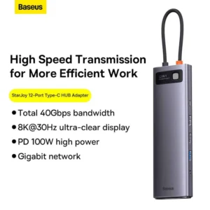 Gadgetoo Baseus Metal Gleam Series 12-In-1 Multifunctional Type-C Hub Docking Station