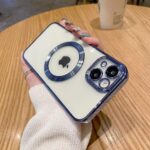 X-LEVEL Magnetic Plated Clear Case with Camera Protective for iPhone 14 Pro / 14 Pro Max - Image 3