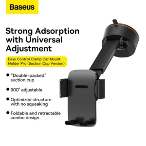 Gadgetoo Baseus Car Mount Holder Pro Easy Control Clamp Suction Cup Version