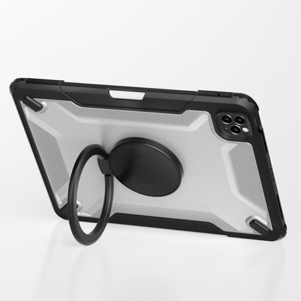 WiWU Mecha Rotative Stand iPad Case with Stylus Pen Slot Shockproof Cover for iPad Series Tablet Case