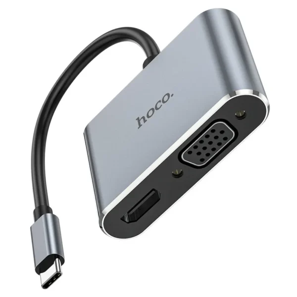 Hoco HB30 Eco Type-C to HDMI + VGA + USB3.0 + PD Converter 4K 30Hz / 1080p