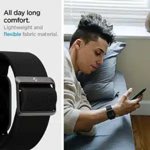Gadgetoo Nylon Fabric Zinc Alloy Buckle Watch Band For Iwatch 42 / 44 / 45Mm