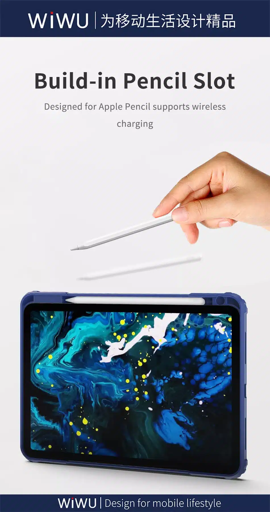 Gadgetoo Wiwu Mecha Rotative Stand Ipad Case With Stylus Pen Slot Shockproof Cover For Ipad Series Tablet Case