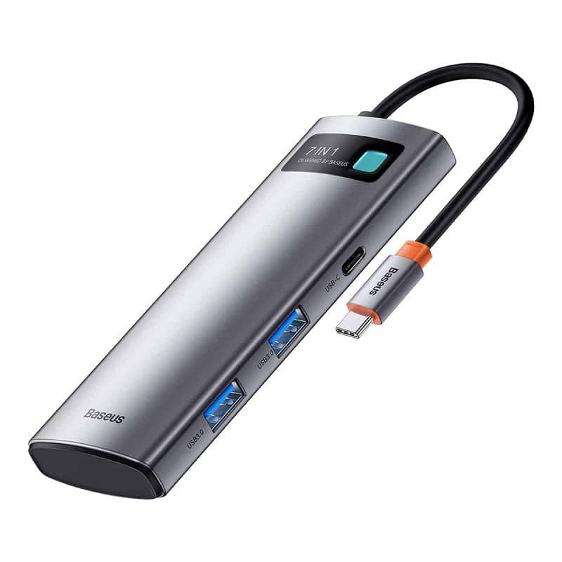 3-6 Baseus Type-C Hub Metal Gleam Series 7-In-1 Multifunctional Docking Station