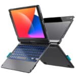 WiWU waltz rotating keyboard for 2021 ipad air 4 12.9 2020 360-degree rotating tablet keyboard case with touch panel backlight