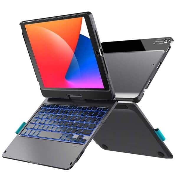 WiWU waltz rotating keyboard for 2021 ipad air 4 12.9 2020 360-degree rotating tablet keyboard case with touch panel backlight
