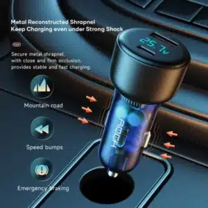 Gadgetoo Rock H16 Pd 72W Dual Ports Car Charger