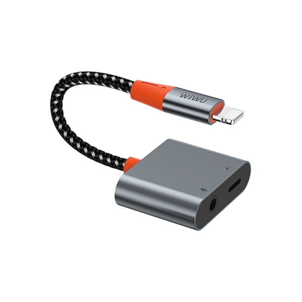 Lt08G_01_1-1 Wiwu Lt08 Audio Converter Lightning To Lightning And 3.5Mm
