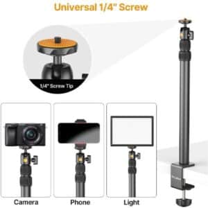Gadgetoo Ulanzi Vijim-Ls02 Camera Desk Mount Stand With Auxiliary Holding Arm