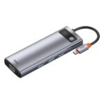 Baseus Metal Gleam Series 9-in-1 Multifunctional Type-C HUB Docking Station Space Gray - Image 2