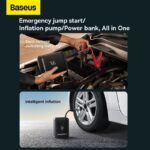 Baseus Super Energy 2-in-1 Car Jump Starter Tire Inflator (1000A) with Digital Display - Image 2