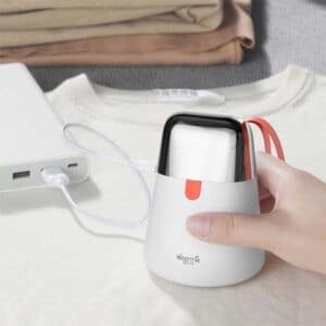 Gadgetoo Deerma Mq603 2 In 1 Portable Electric Lint Remover With Strong Adhesion Dander Hair Ball Trimmer Fabric Shaver | 7000Rpm Motor | Usb Rechargable Battery – White