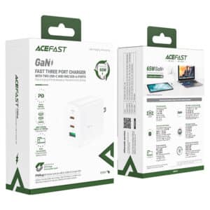 Gadgetoo Acefast Fast Charge Wall Charger A43 Pd65W Gan (2Xusb-C + Usb-A) Us