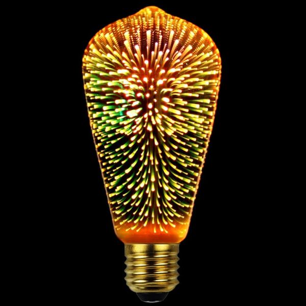 3D Firework Led Decorative Light Bulb (E27, ST64)