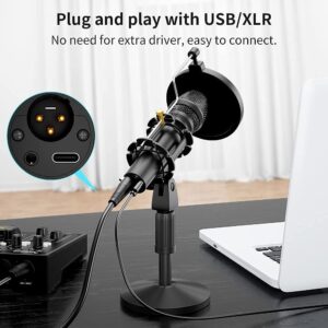 Gadgetoo Maono Hd300T Usb/Xlr Cardioid Dynamic Microphone