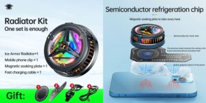 Gadgetoo Plextone Fro X2 Rgb Magnetic Radiator Phone Cooler
