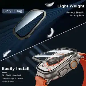 Gadgetoo Anank 9H Aluminium Frame Screen Protector For Iwatch Ultra 49Mm