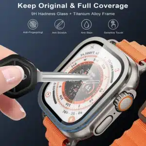 Gadgetoo Anank 9H Aluminium Frame Screen Protector For Iwatch Ultra 49Mm