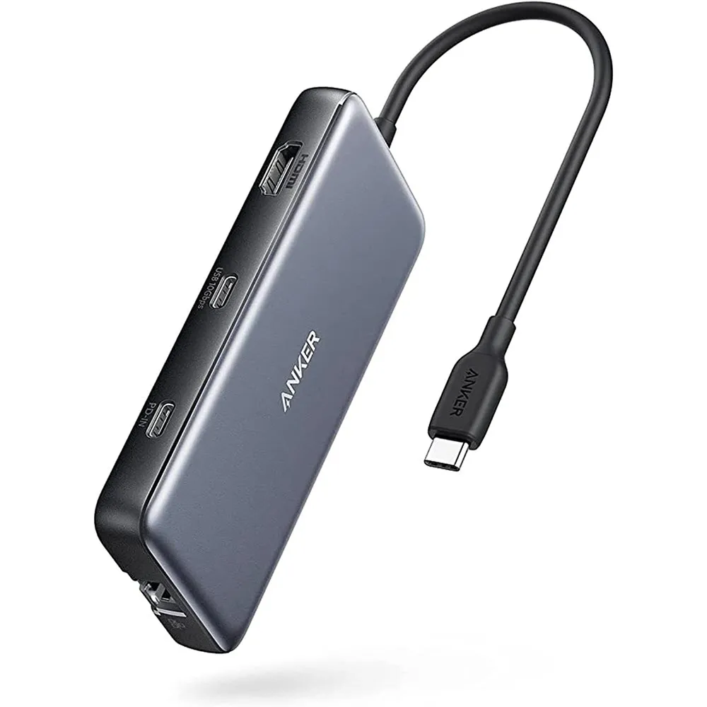 Anker 555 USB-C Hub (8-in-1) 100W Power Delivery, 4K 60Hz HDMI Port