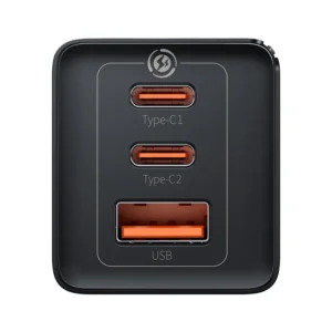Gadgetoo Baseus Gan5 Pro 65W Fast Charger 2X Type-C 1X Usb Port Cn For Macbook Laptop Phone