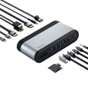 Gadgetoo Baseus Working Station Four-Screen Multifunctional Type-C Hub Adapter (Update Version)