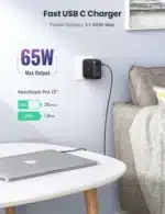 Ugreen 65W GaN PD Wall Charger 4 Ports with Type C Cable 3C1A