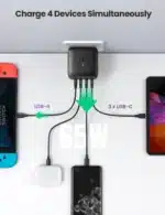 Ugreen 65W GaN PD Wall Charger 4 Ports with Type C Cable 3C1A